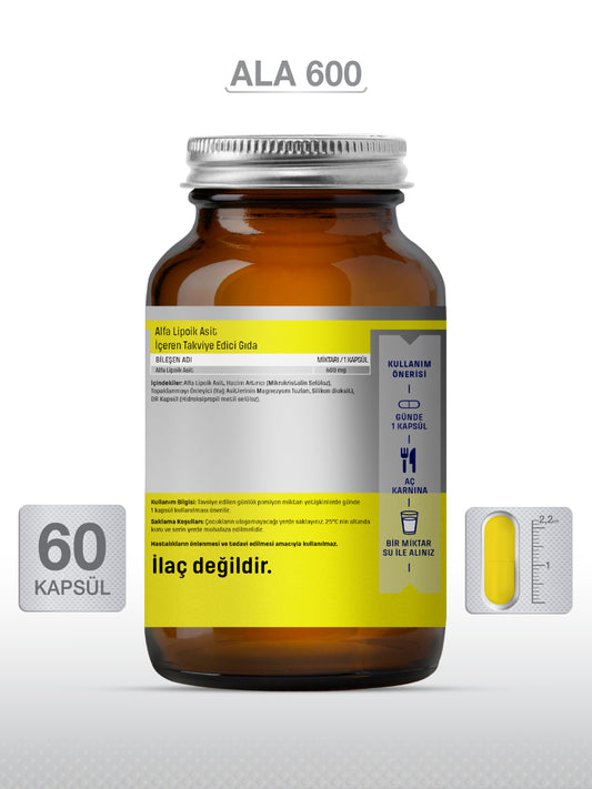 ALFA LİPOİK ASİT (ALA 600)  60 KAPSÜL