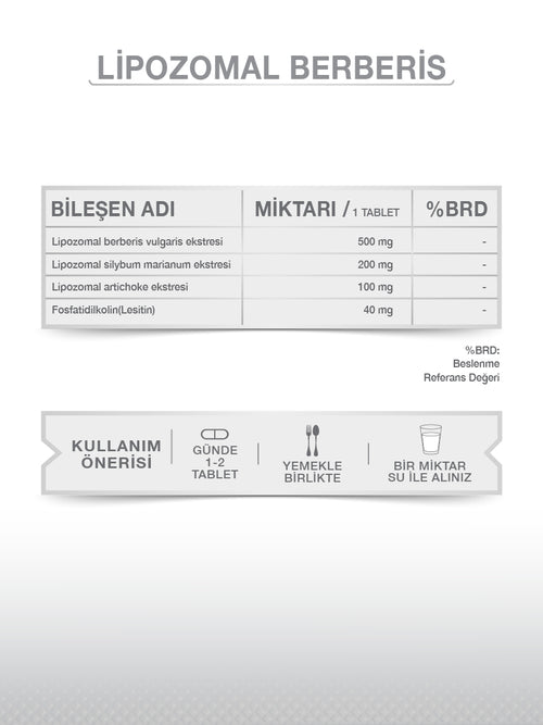 LİPOZOMAL  BERBERİS 30 TABLET
