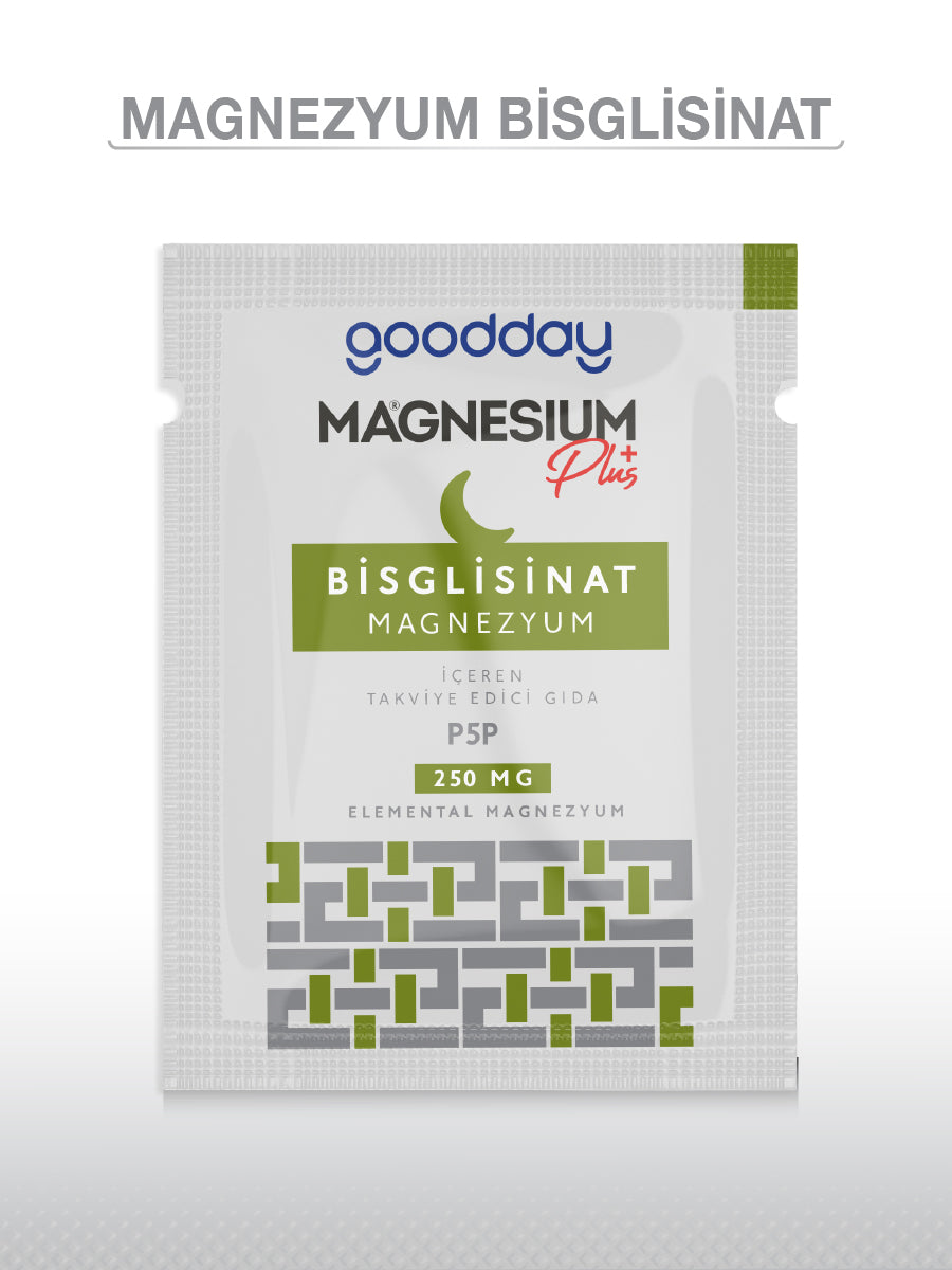 GOODDAY MAGNESIUM PLUS G (Mg. BİSGLİSİNAT) & P5P 30 SAŞE