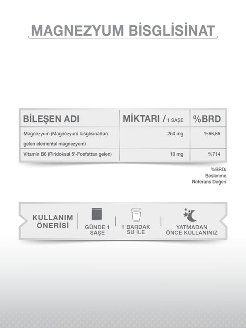 GOODDAY MAGNESIUM PLUS G (Mg. BİSGLİSİNAT) & P5P 30 SAŞE