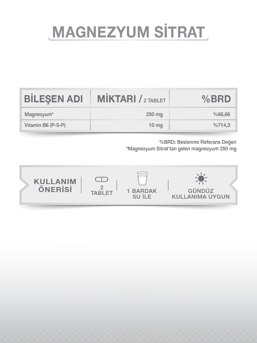 GOODDAY MAGNESIUM PLUS S (Mg. SİTRAT) & P5P 30 TABLET