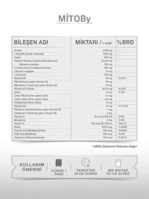 GOODDAY MİTOBY MULTİVİTAMİN & MİNERAL 30 SAŞE